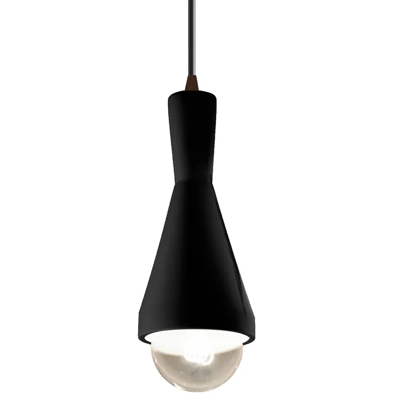 Radiance Collection - Erlen 1 Light 4.75 inch Gloss Black and Dark Bronze Pendant Ceiling Light in Replaceable Bulb, Form+Finish+Function