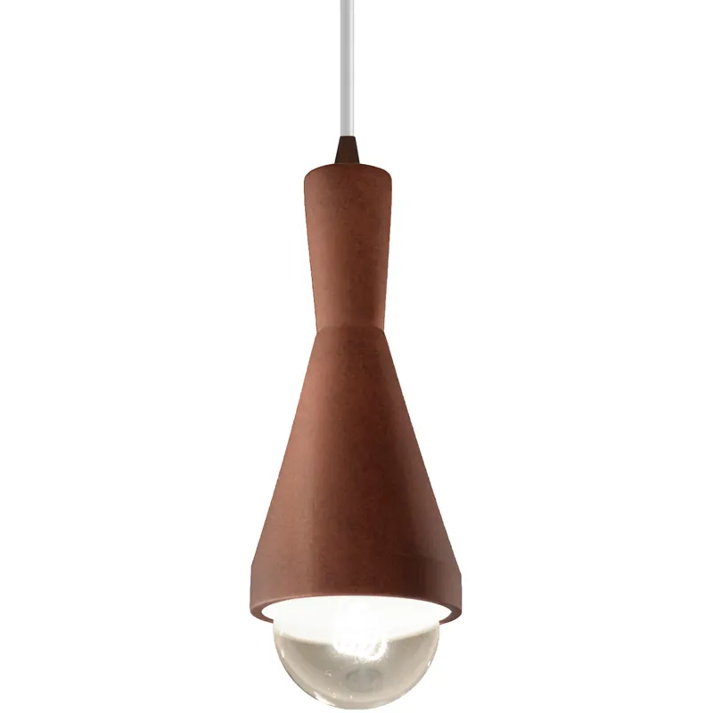 Radiance Collection - Erlen 1 Light 4.75 inch Antique Copper and Dark Bronze Pendant Ceiling Light in Replaceable Bulb, White, Form+Finish+Function