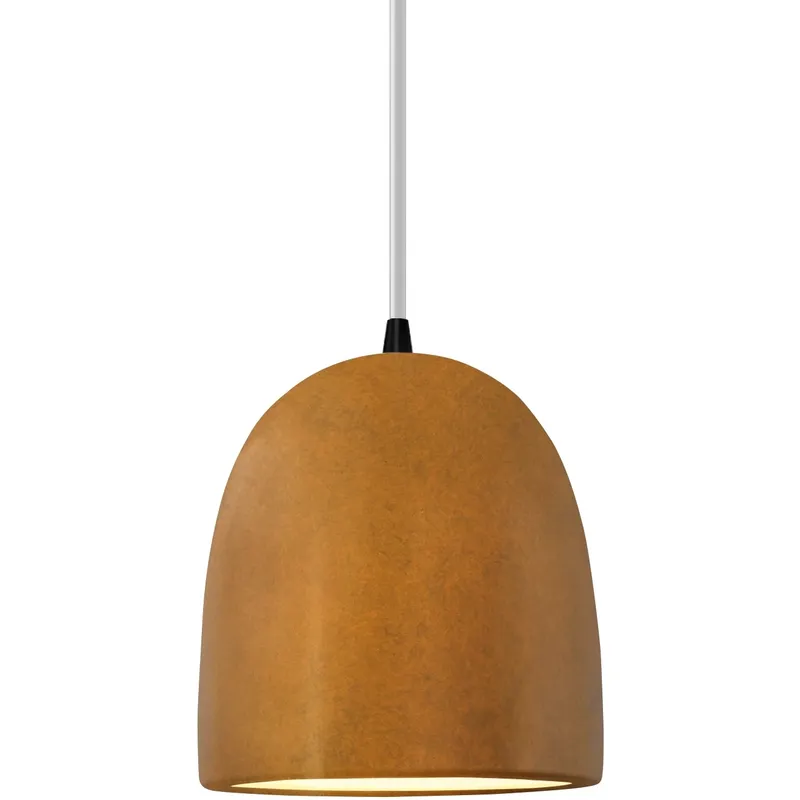 Radiance Collection - Bell Single Drop Pendant in Matte Black, Dedicated LED, Antique Gold, White, Form+Finish+Function