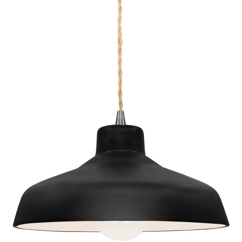 Radiance LED 11.5 inch Carbon Matte Black and Brushed Nickel Pendant Ceiling Light