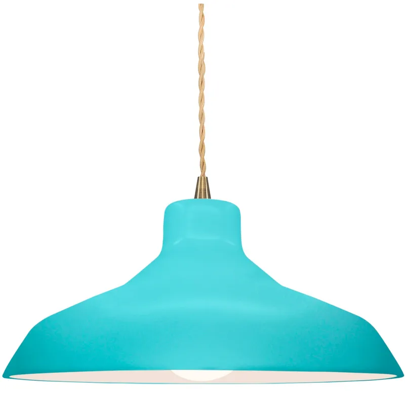 Radiance LED 13.5 inch Reflecting Pool and Antique Brass Pendant Ceiling Light