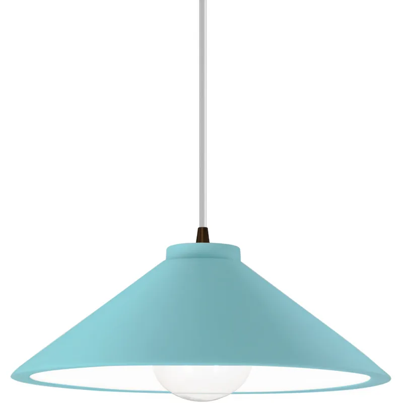 Radiance Collection - Flare 1 Light 11.75 inch Reflecting Pool and Dark Bronze Pendant Ceiling Light in Replaceable Bulb, White, Form+Finish+Function