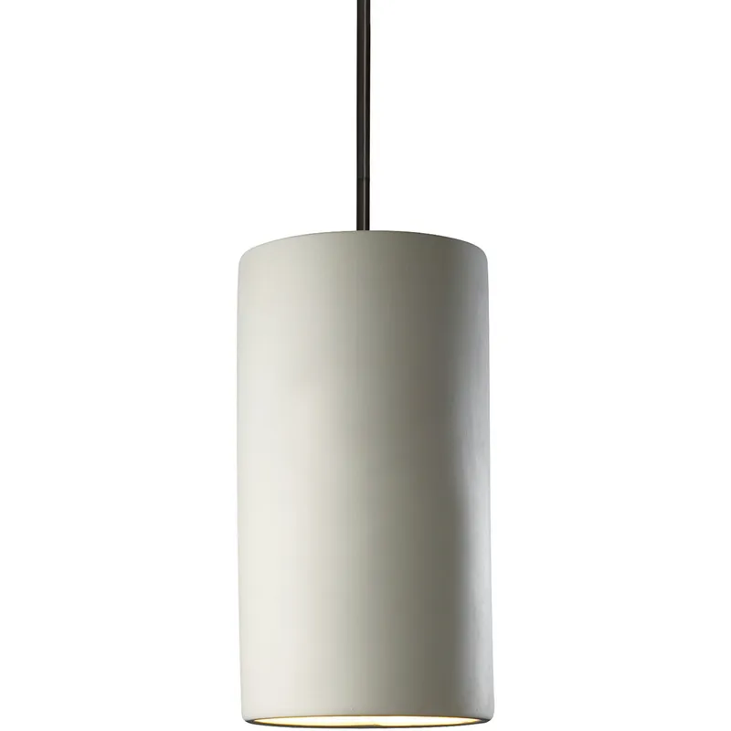 Radiance Collection 1 Light 7 inch Bisque with Matte Black Pendant Ceiling Light