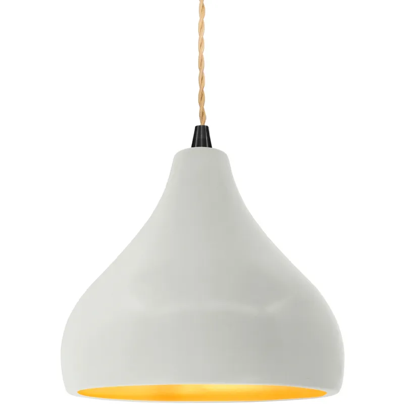 Radiance 1 Light 8 inch Matte White and Champagne Gold and Matte Black Pendant Ceiling Light