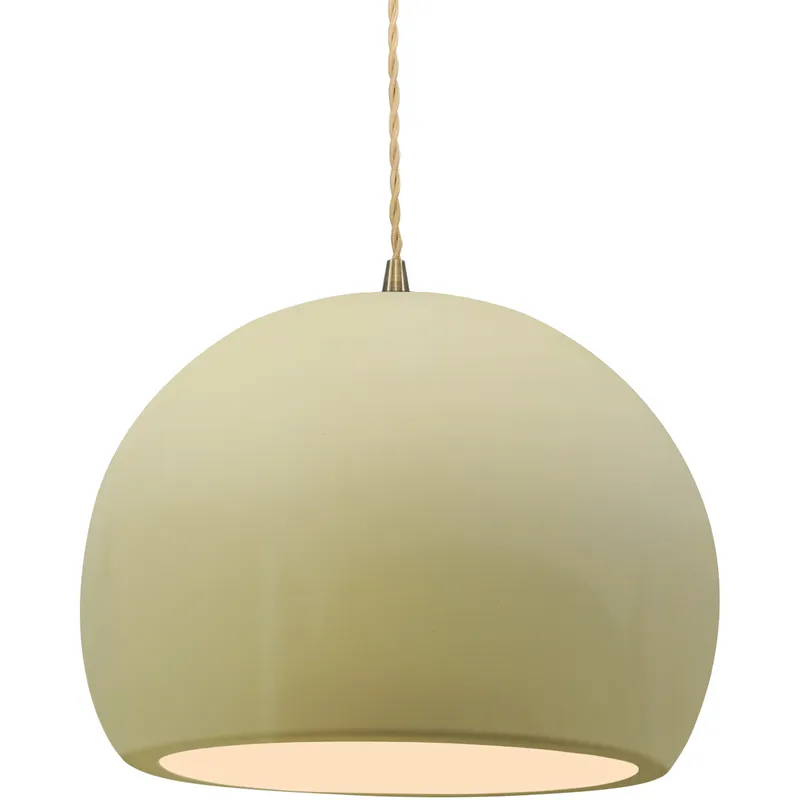 Radiance 1 Light 12.25 inch Vanilla Gloss and Antique Brass Pendant Ceiling Light