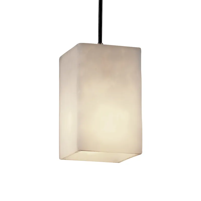 Clouds LED 4.5 inch Polished Chrome Pendant Ceiling Light in 700 Lm LED, White Cord, Tall Tapered Cylinder