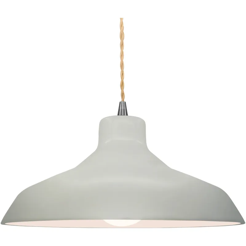 Radiance LED 15.5 inch Matte White and Brushed Nickel Pendant Ceiling Light