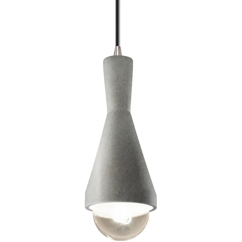 Radiance Collection - Erlen 1 Light 4.75 inch Antique Silver and Brushed Nickel Pendant Ceiling Light in Replaceable Bulb, Black, Form+Finish+Function