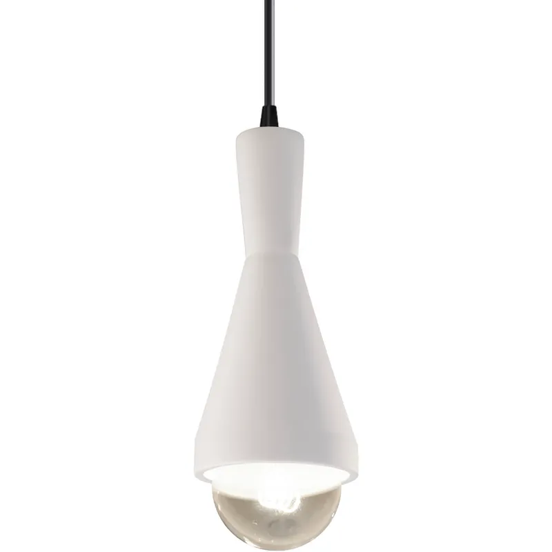 Radiance Collection - Erlen 1 Light 4.75 inch Bisque and Matte Black Pendant Ceiling Light in Replaceable Bulb, Form+Finish+Function