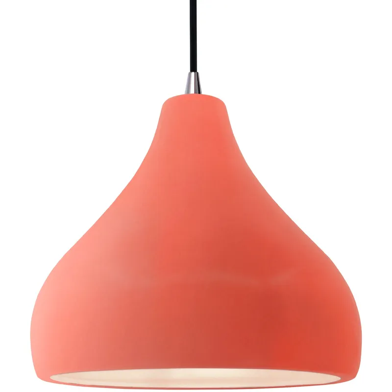 Radiance 1 Light 13.5 inch Gloss Blush and Brushed Nickel Pendant Ceiling Light