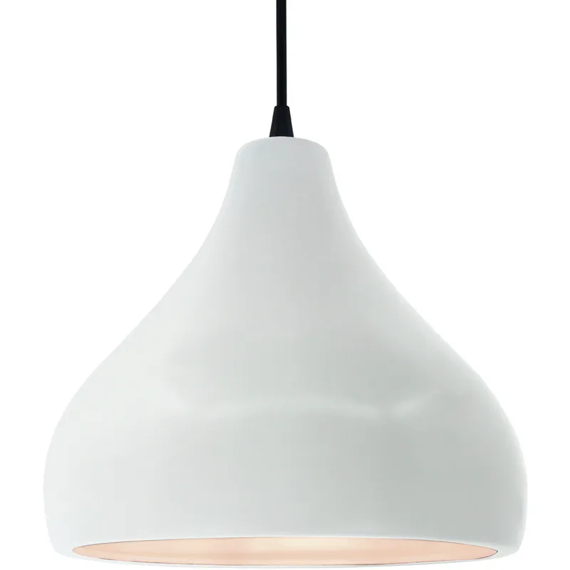 Radiance LED 13.5 inch Gloss White and Matte Black Pendant Ceiling Light