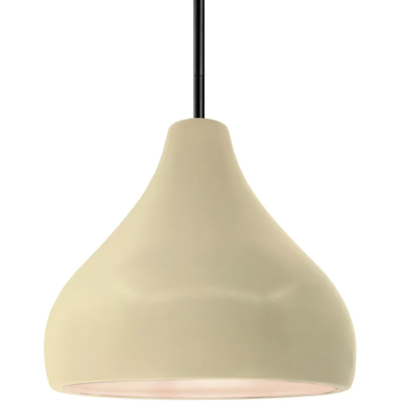 Radiance 1 Light 11.5 inch Vanilla Gloss and Matte Black Pendant Ceiling Light