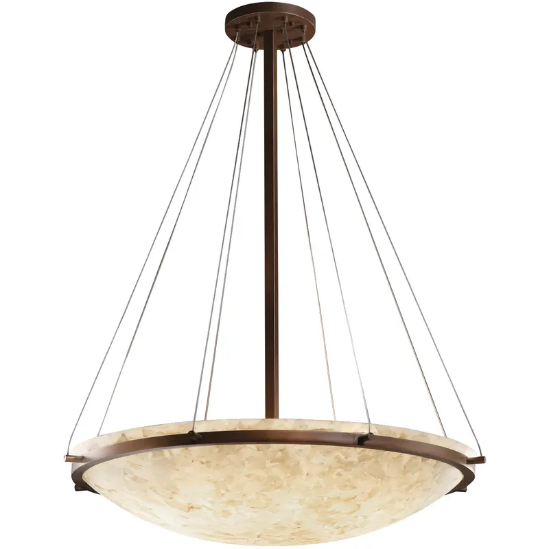 Alabaster Rocks 8 Light 51 inch Dark Bronze Pendant Ceiling Light in Incandescent, Bowl