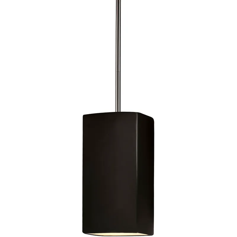 Radiance Collection 1 Light 5.5 inch Carbon Matte Black with Brushed Nickel Pendant Ceiling Light