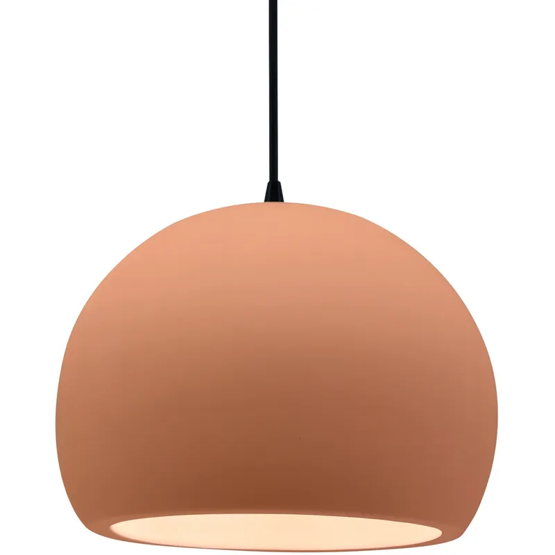 Radiance LED 12.25 inch Adobe and Matte Black Pendant Ceiling Light
