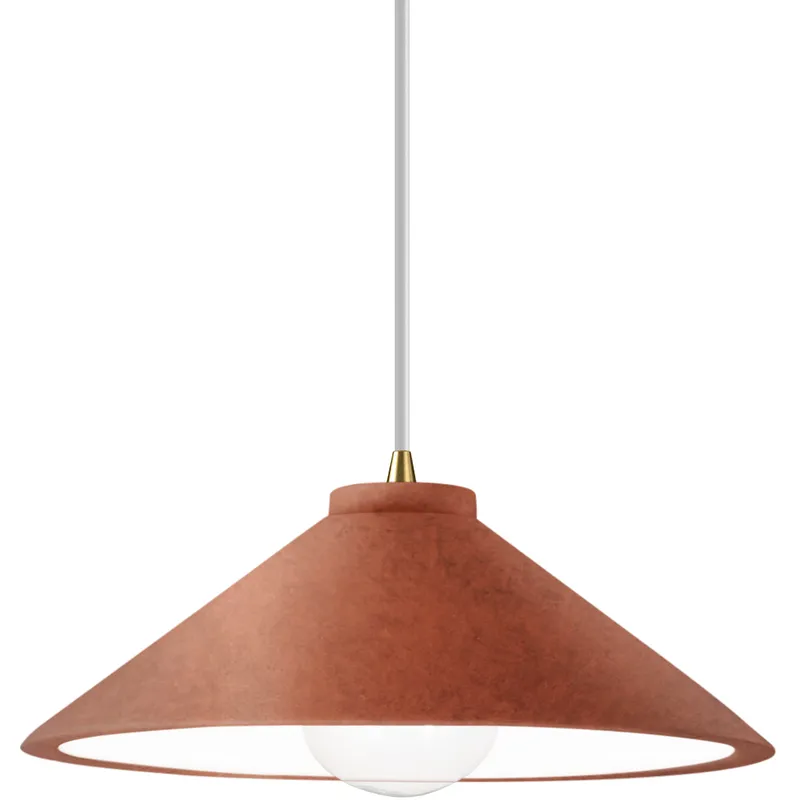 Radiance Collection - Flare 1 Light 11.75 inch Antique Copper and Antique Brass Pendant Ceiling Light in Replaceable Bulb, White, Form+Finish+Function