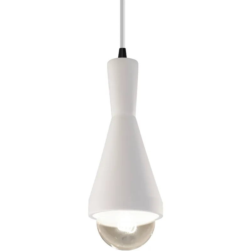 Radiance Collection - Erlen LED 4.75 inch Bisque and Matte Black Pendant Ceiling Light in Dedicated LED, White, Form+Finish+Function