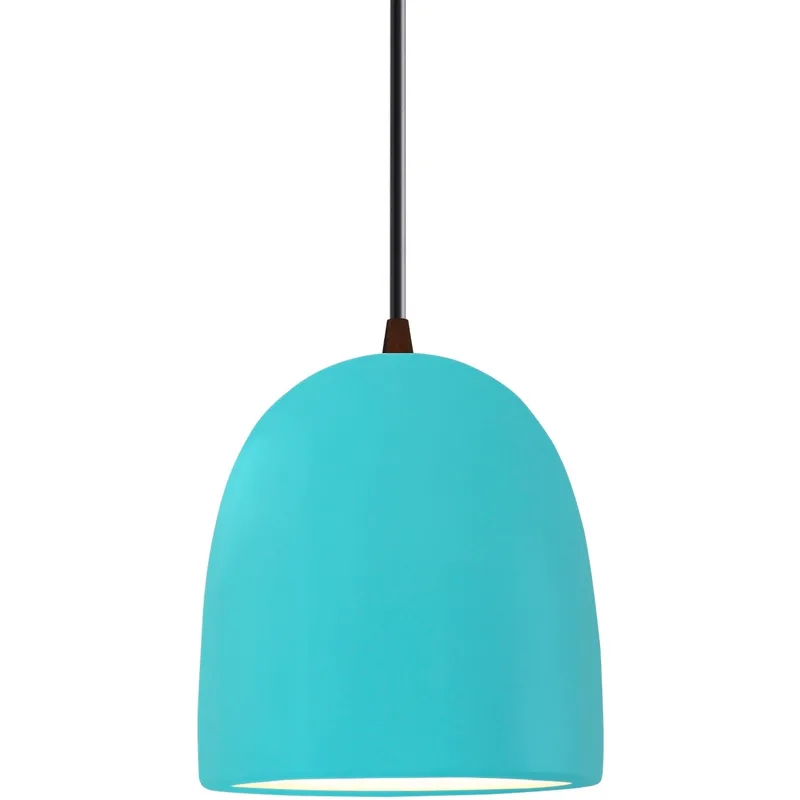 Radiance Collection - Bell Single Drop Pendant in Dark Bronze, Dedicated LED, Reflecting Pool, Black, Form+Finish+Function