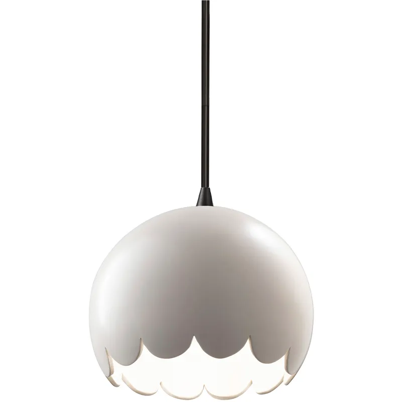 Radiance Collection LED 9 inch Matte Black Pendant Ceiling Light