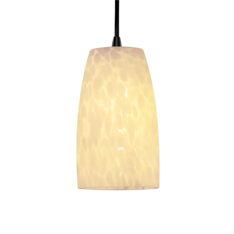 Fusion 1 Light 4.5 inch Polished Chrome Pendant Ceiling Light in White Cord, Tall Tapered Cylinder, Incandescent, Mercury Fusion