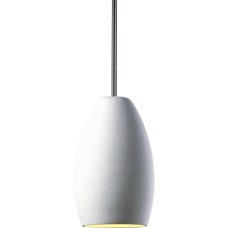 Radiance Collection LED 6.5 inch Brushed Nickel and Bisque and Black Pendant Ceiling Light