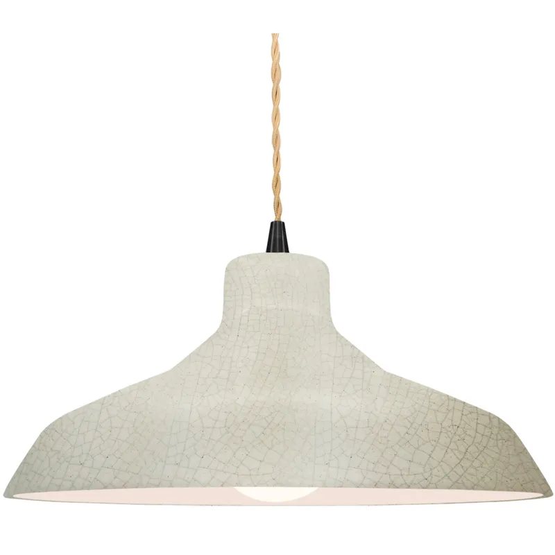 Radiance 1 Light 15.5 inch White Crackle and Matte Black Pendant Ceiling Light