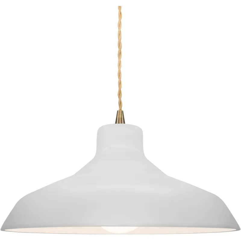 Radiance LED 13.5 inch Bisque and Antique Brass Pendant Ceiling Light
