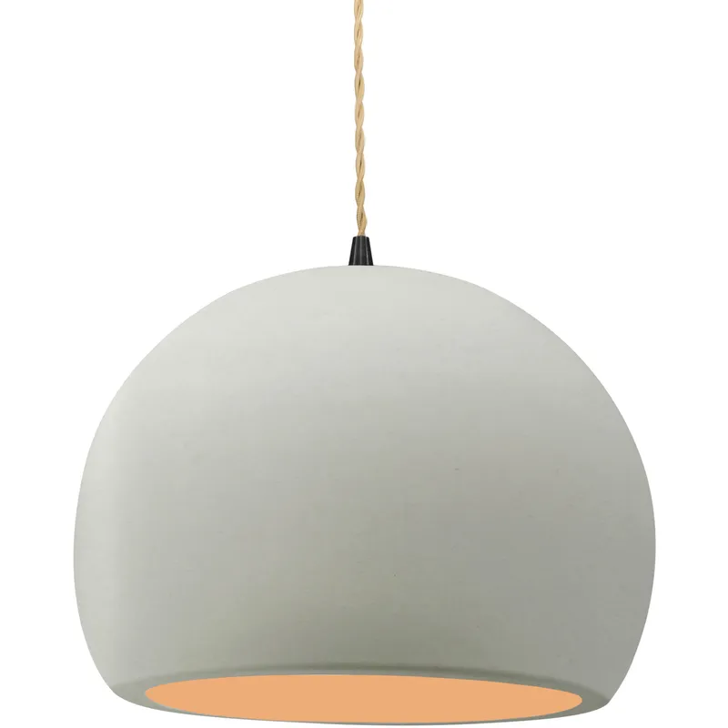 Radiance LED 12.25 inch Matte White and Champagne Gold and Matte Black Pendant Ceiling Light