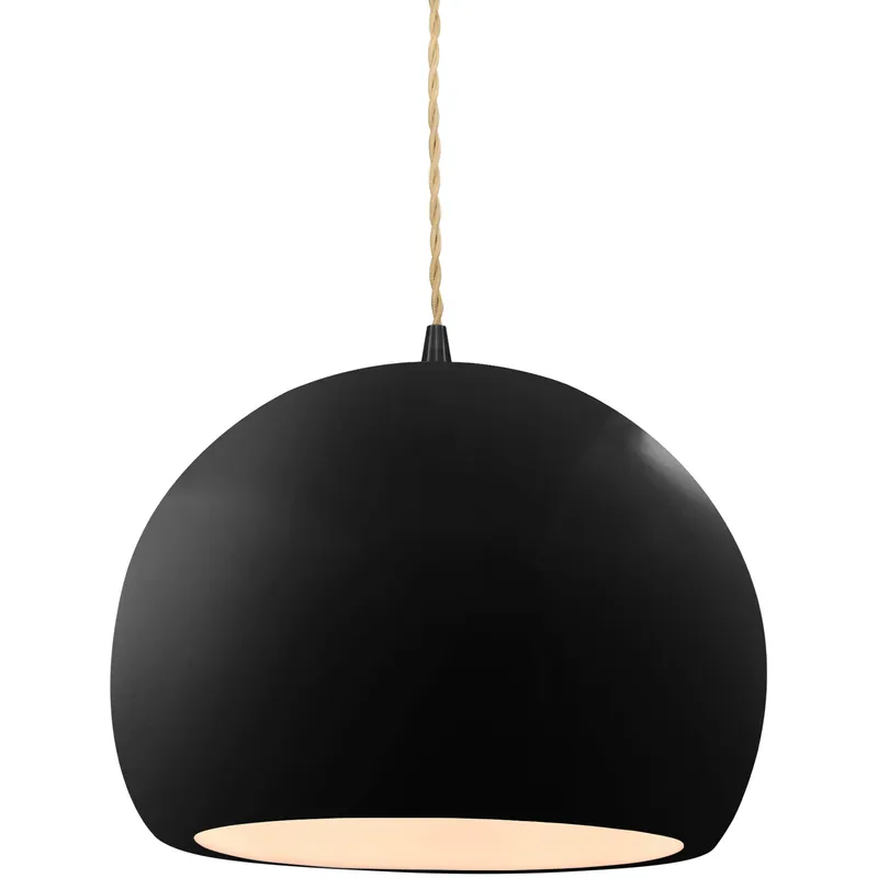 Radiance 1 Light 10 inch Gloss Black and Matte Black Pendant Ceiling Light