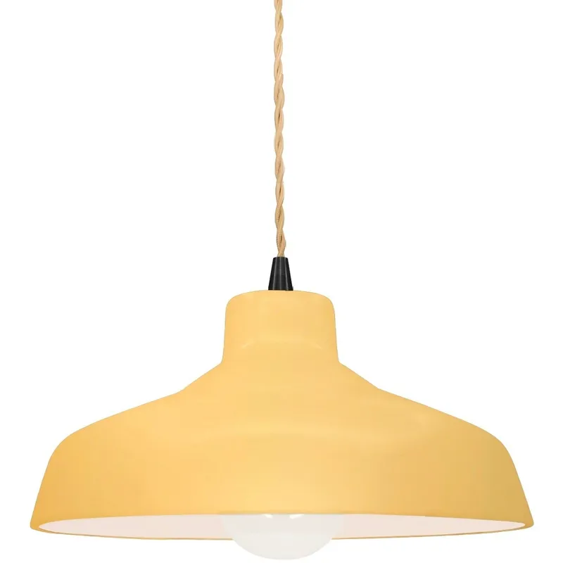 Radiance 1 Light 11.5 inch Muted Yellow and Matte Black Pendant Ceiling Light