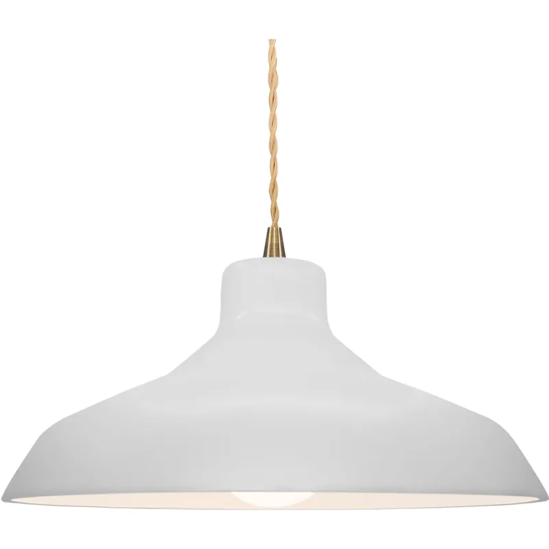 Radiance 1 Light 15.5 inch Bisque and Antique Brass Pendant Ceiling Light