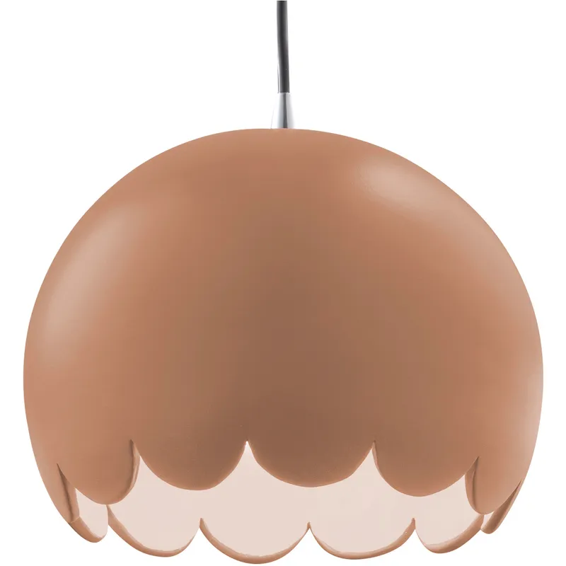 Radiance Collection 1 Light 9 inch Adobe and Polished Chrome Pendant Ceiling Light, Form+Finish+Function