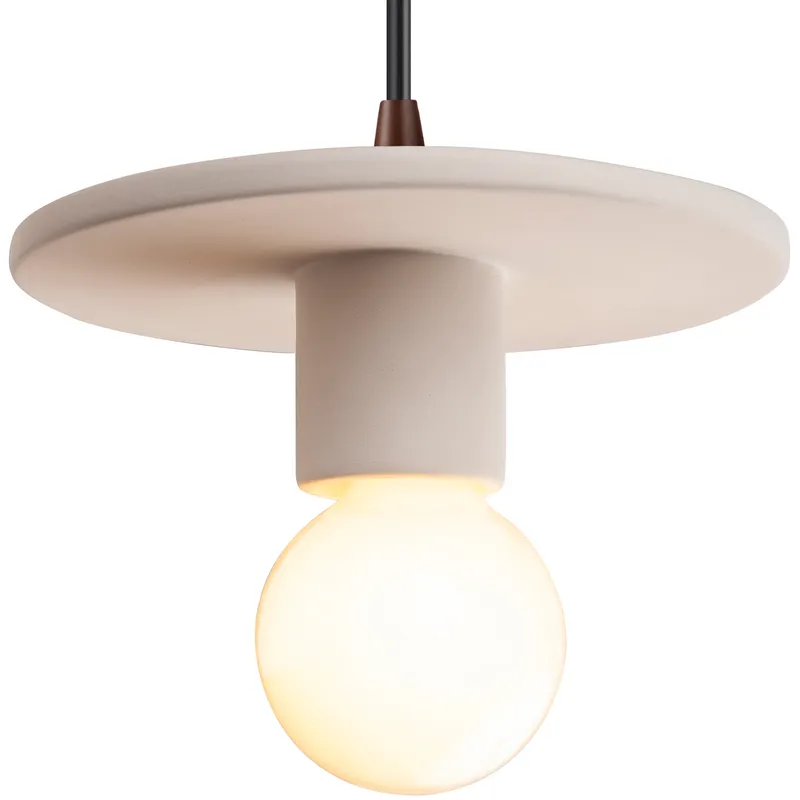 Radiance Collection 1 Light 8 inch Bisque Pendant Ceiling Light