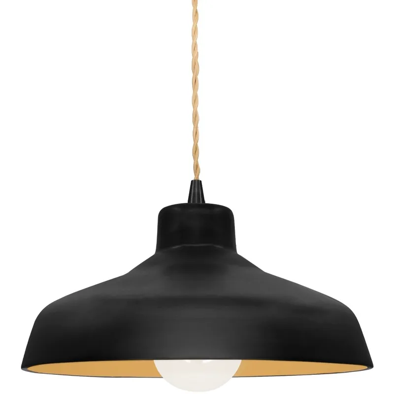 Radiance LED 11.5 inch Carbon Matte Black and Champagne Gold and Matte Black Pendant Ceiling Light