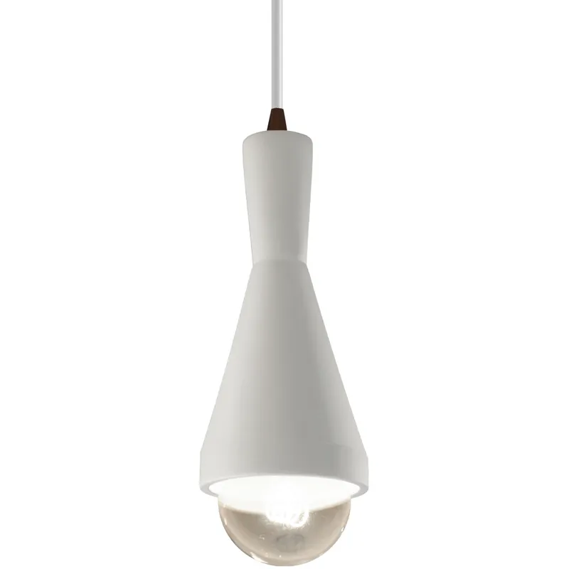 Radiance Collection - Erlen 1 Light 4.75 inch Matte White and Dark Bronze Pendant Ceiling Light in Replaceable Bulb, Form+Finish+Function