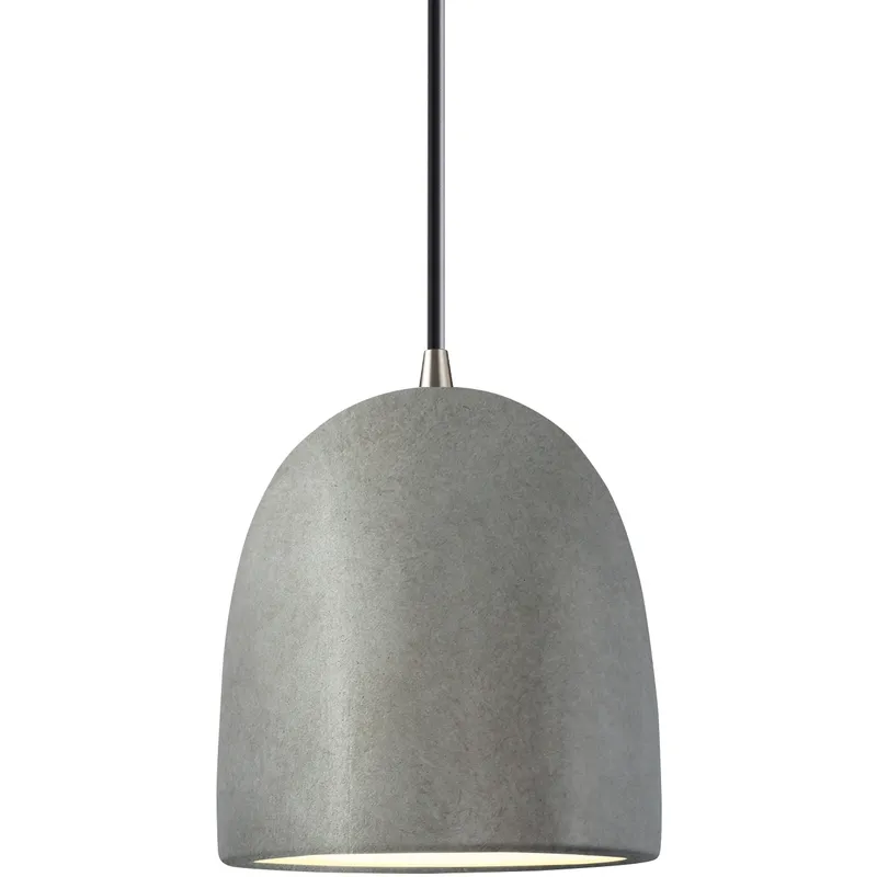 Radiance Collection - Bell Single Drop Pendant in Brushed Nickel, Dedicated LED, Antique Silver, Black, Form+Finish+Function