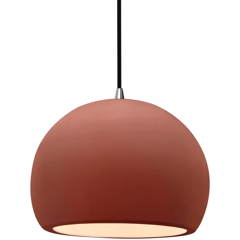 Radiance LED 10 inch Canyon Clay and Brushed Nickel Pendant Ceiling Light