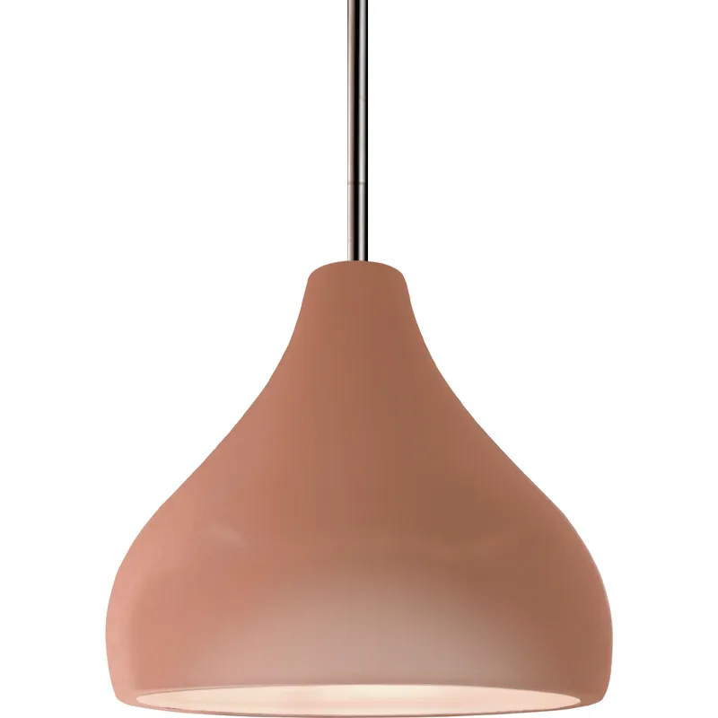 Radiance 1 Light 8 inch Adobe and Brushed Nickel Pendant Ceiling Light