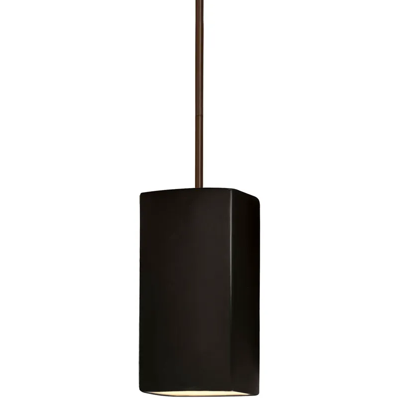 Radiance Collection 1 Light 5.5 inch Carbon Matte Black with Dark Bronze Pendant Ceiling Light