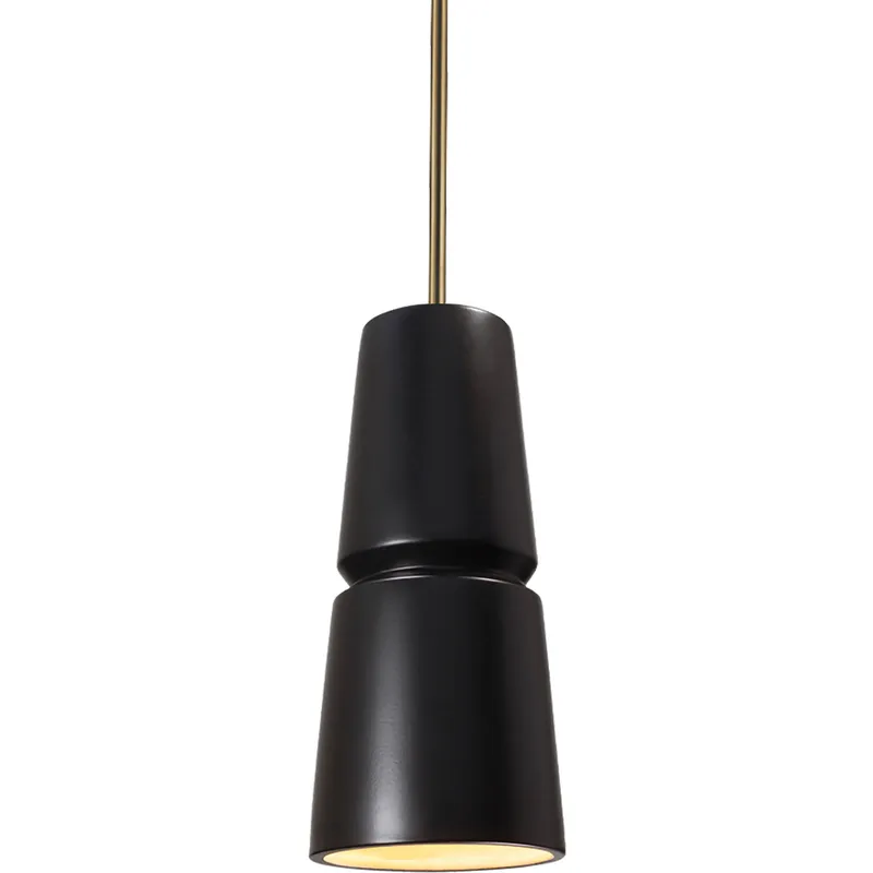 Radiance Collection LED 6 inch Hammered Brass with Dark Bronze Pendant Ceiling Light