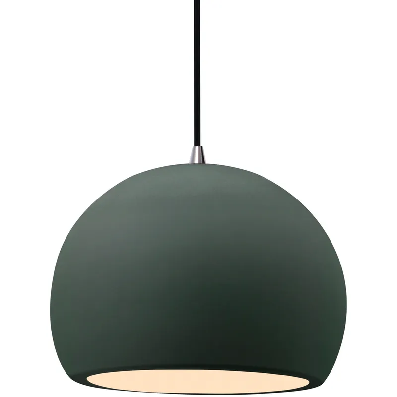 Radiance 1 Light 10 inch Pewter Green and Brushed Nickel Pendant Ceiling Light
