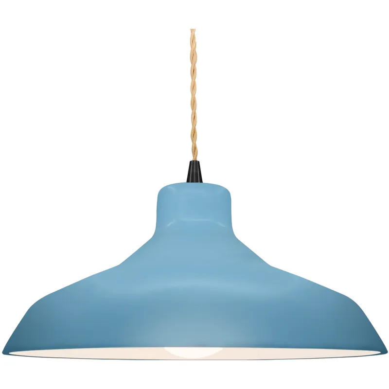 Radiance 1 Light 15.5 inch Sky Blue and Matte Black Pendant Ceiling Light