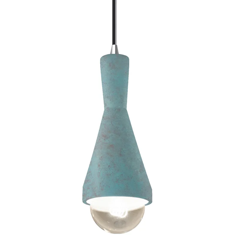 Radiance Collection - Erlen 1 Light 4.75 inch Verde Patina and Polished Chrome Pendant Ceiling Light in Replaceable Bulb, Black, Form+Finish+Function