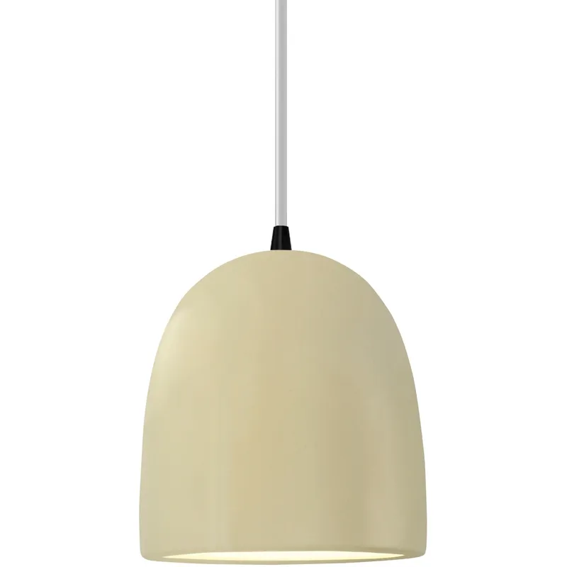 Radiance Collection - Bell Single Drop Pendant in Matte Black, Dedicated LED, Vanilla Gloss, White, Form+Finish+Function