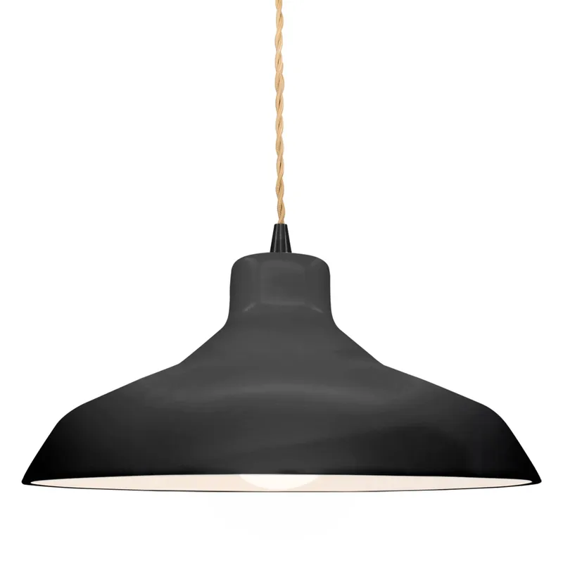 Radiance 1 Light 13.5 inch Gloss Black and Matte Black Pendant Ceiling Light