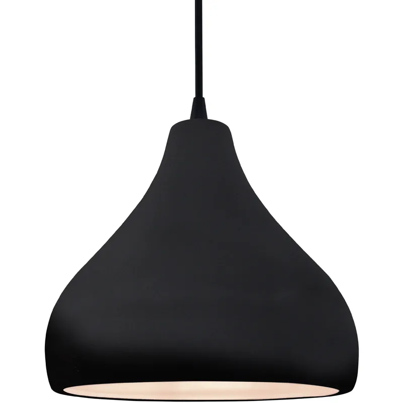 Radiance LED 11.5 inch Gloss Black and Matte White and Matte Black Pendant Ceiling Light
