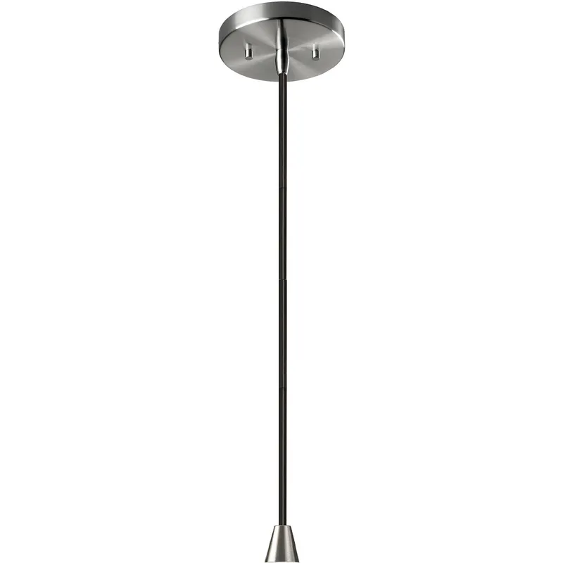 Radiance Collection 9 inch Brushed Nickel Pendant Ceiling Light in Dedicated LED, Adobe, Black, Form+Finish+Function