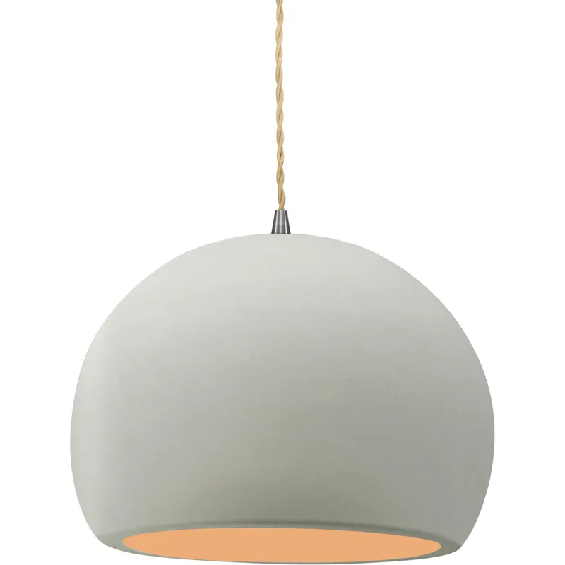 Radiance LED 10 inch Matte White and Champagne Gold and Brushed Nickel Pendant Ceiling Light