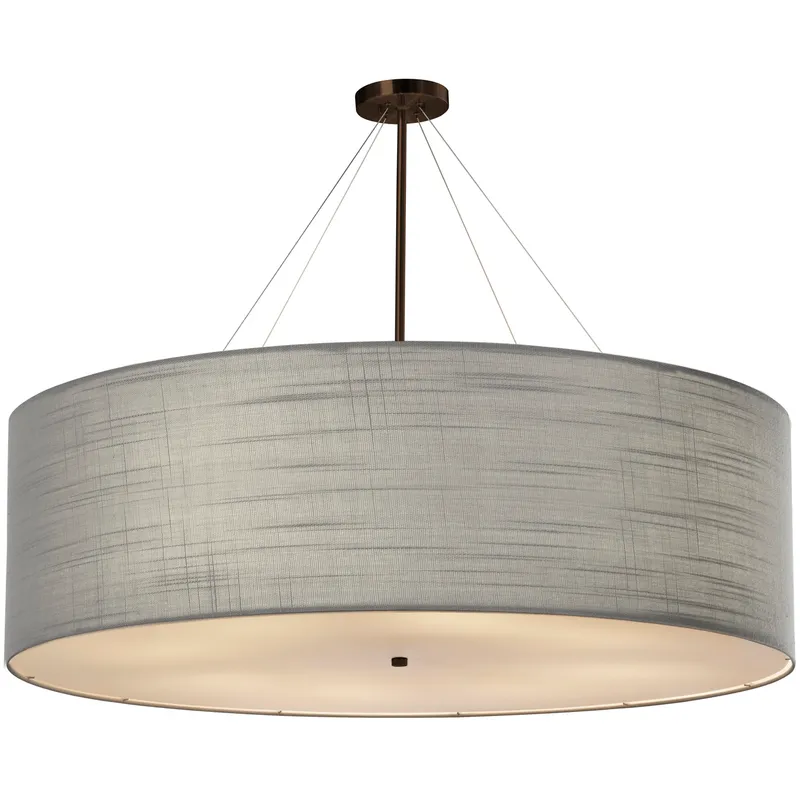 Textile LED 48 inch Dark Bronze Pendant Ceiling Light