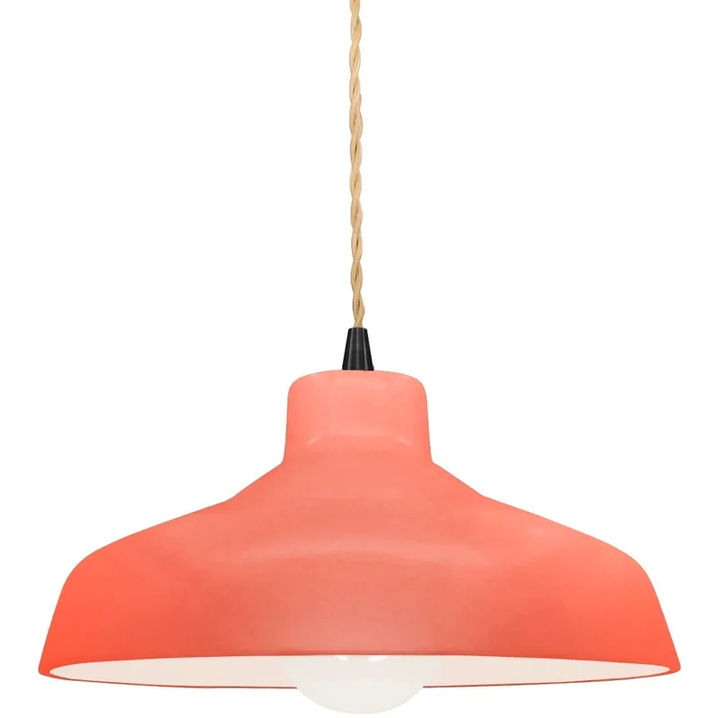 Radiance LED 11.5 inch Gloss Blush and Matte Black Pendant Ceiling Light